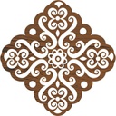 Plaid Fabric Creations™ Block Printing Stamp - Baroque Medallion (Medium)