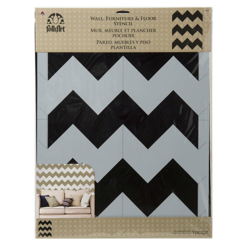 FolkArt Home Décor - Chevron Wall Stencil 