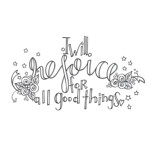 Spellbinders Rejoice Rubber Stamp