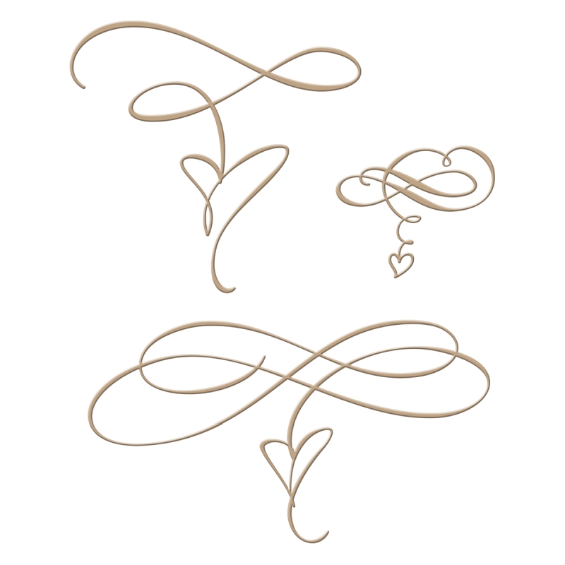 Spellbinders Glimmer Plate - Heart Flourishes 