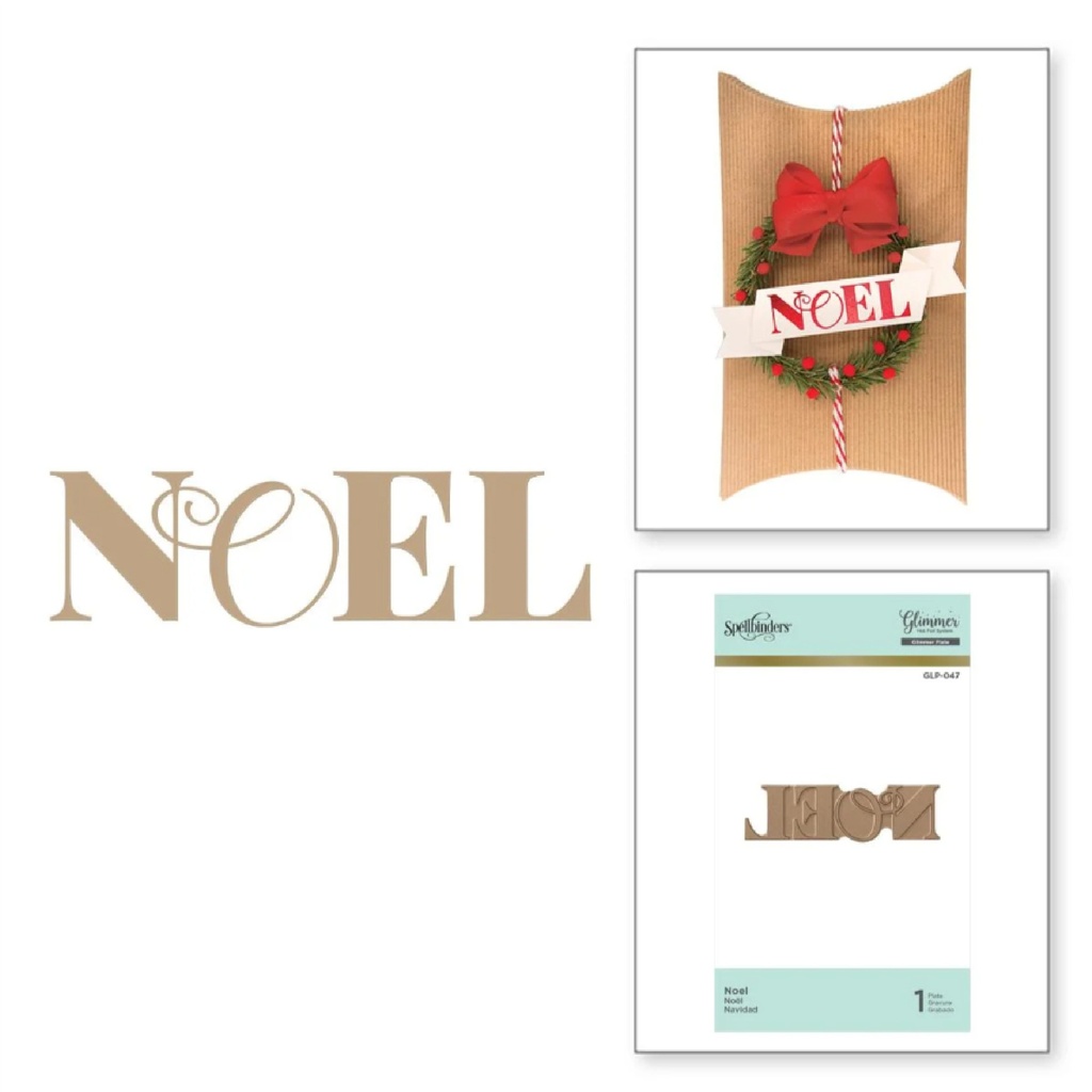 Spellbinders Glimmer Plate - Noel Holiday 