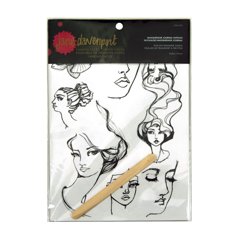 Spellbinders - Jane Davenport Masquerade Journal Tattoos Rub-ons