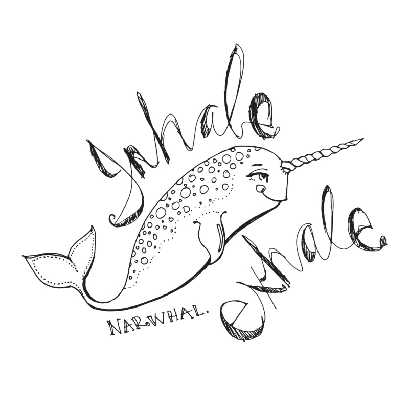 Spellbinders - Relaxed Narwhal Clear Stamps