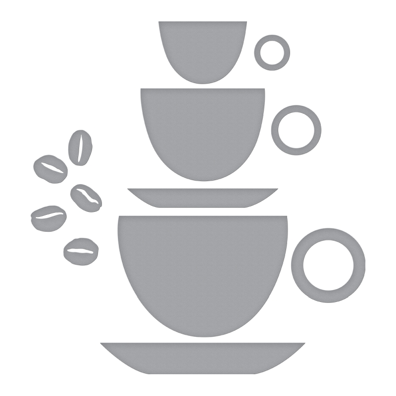 Spellbinders Die D-Lites Cup and Beans Etched Dies