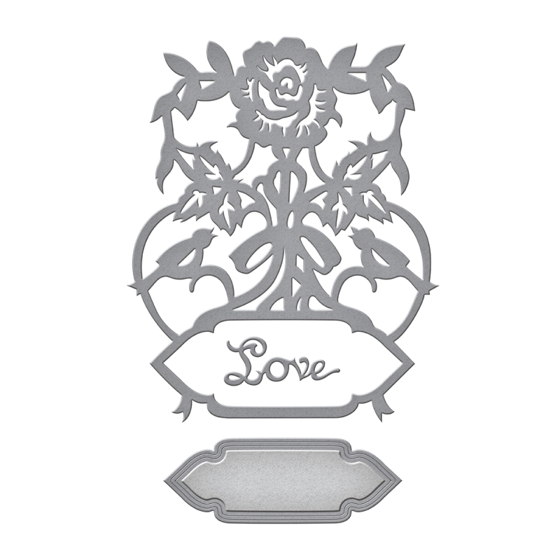 Spellbinders - Rose Bird Topiary - Shapeabilities