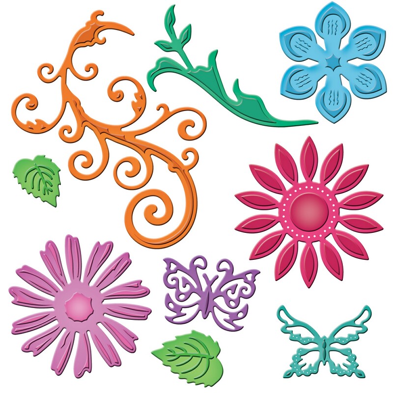 Spellbinders Shapeabilities - Jewel Flowers and Flourishes