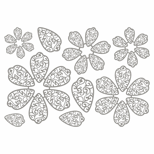 Spellbinders Flower Play Clear Stamps