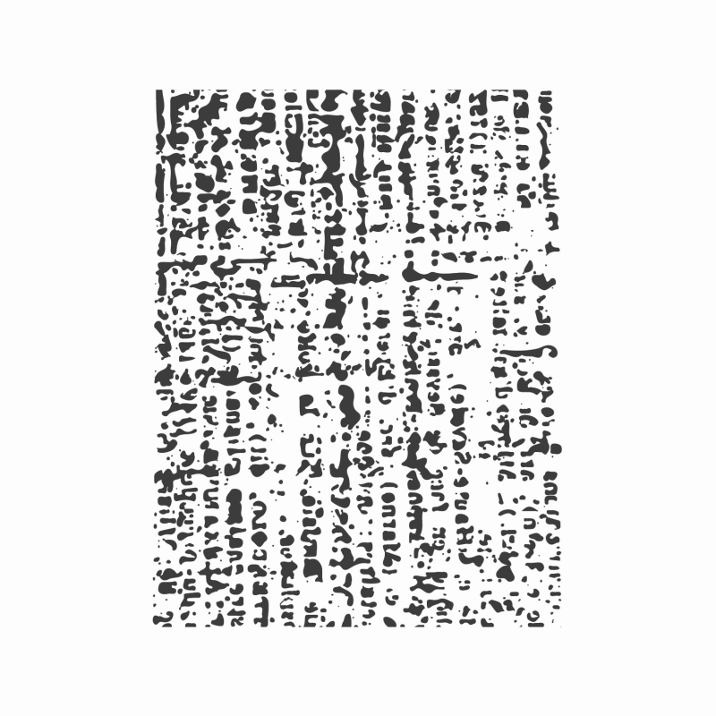 Spellbinders Seth Apter - French Text Rubber Stamp