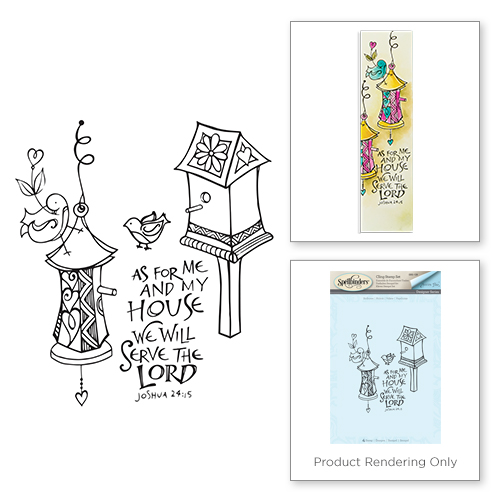 Spellbinders Birdhouse Rubber Stamps