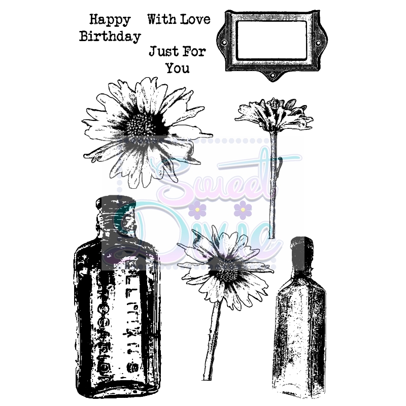 Sweet Dixie Daisy & Bottles stamp set