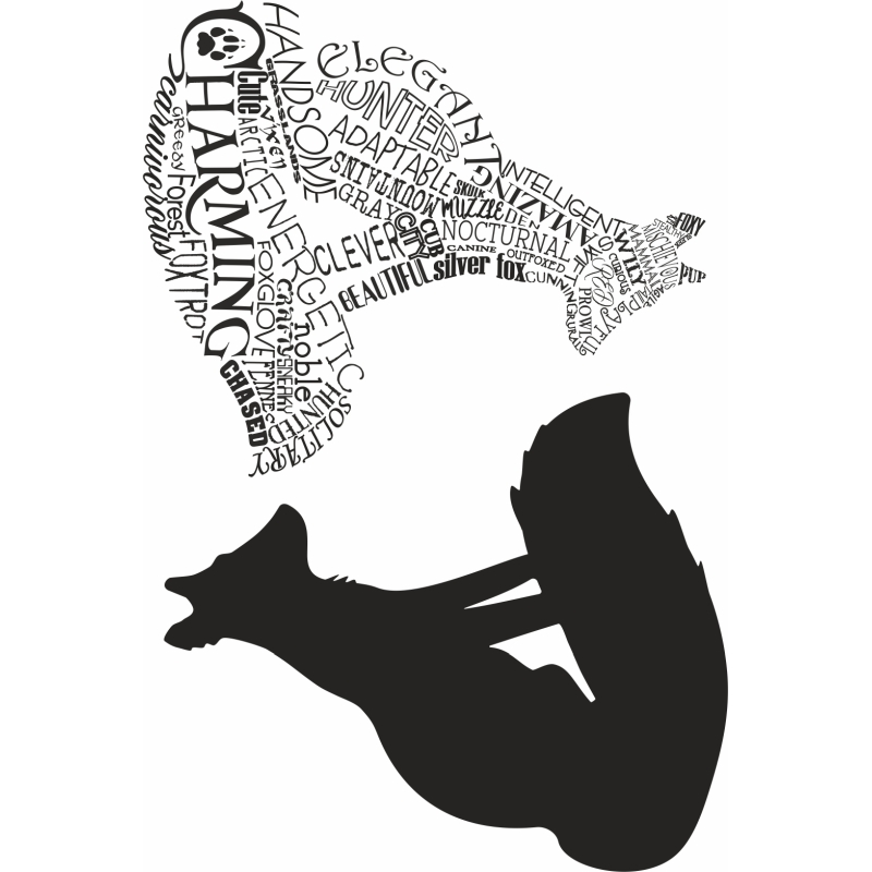 Sweet Dixie Typography Fox by Sharon Callis