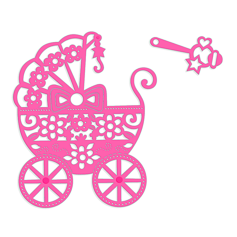 Sweet Dixie Pram & Rattle die set