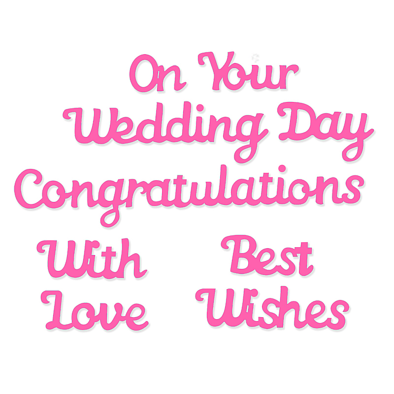 Sweet Dixie On Your Wedding Day Sentiments die set