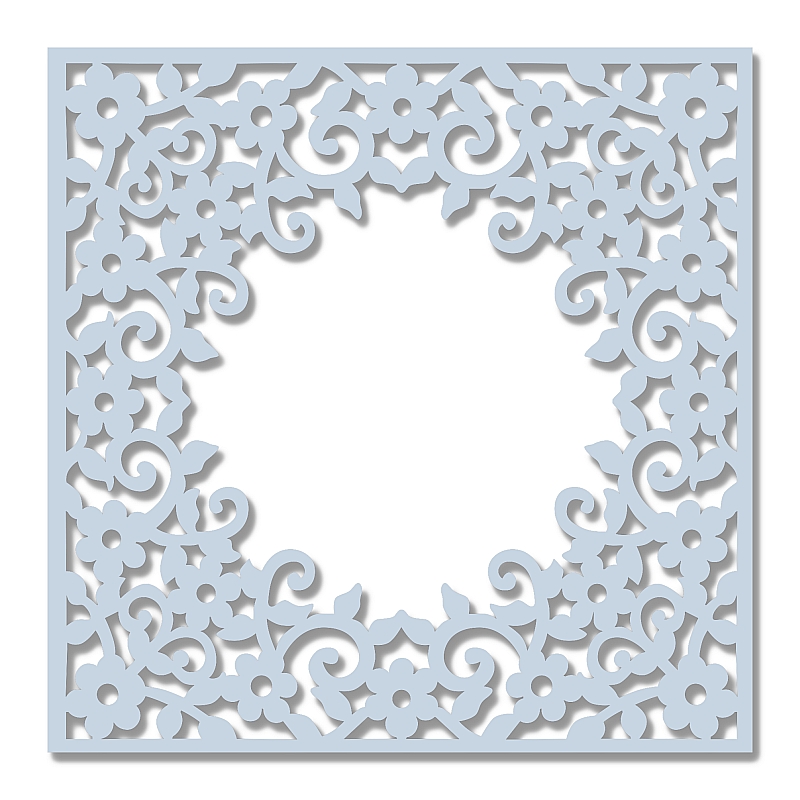 Sweet Dixie Floral Frame Stencil