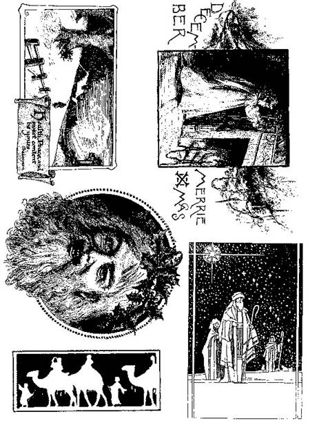 Victorian Christmas 1 Rubber Stamp