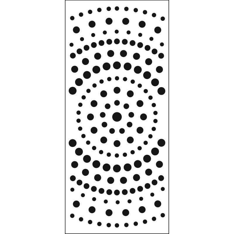 Slimline Stencil Concentric Circles
