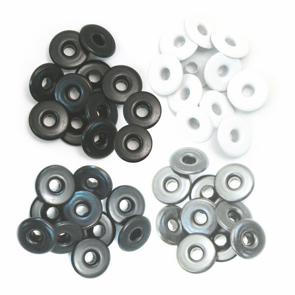 We R Memory Keepers 1/2" Wide Eyelets - Grey (x32)