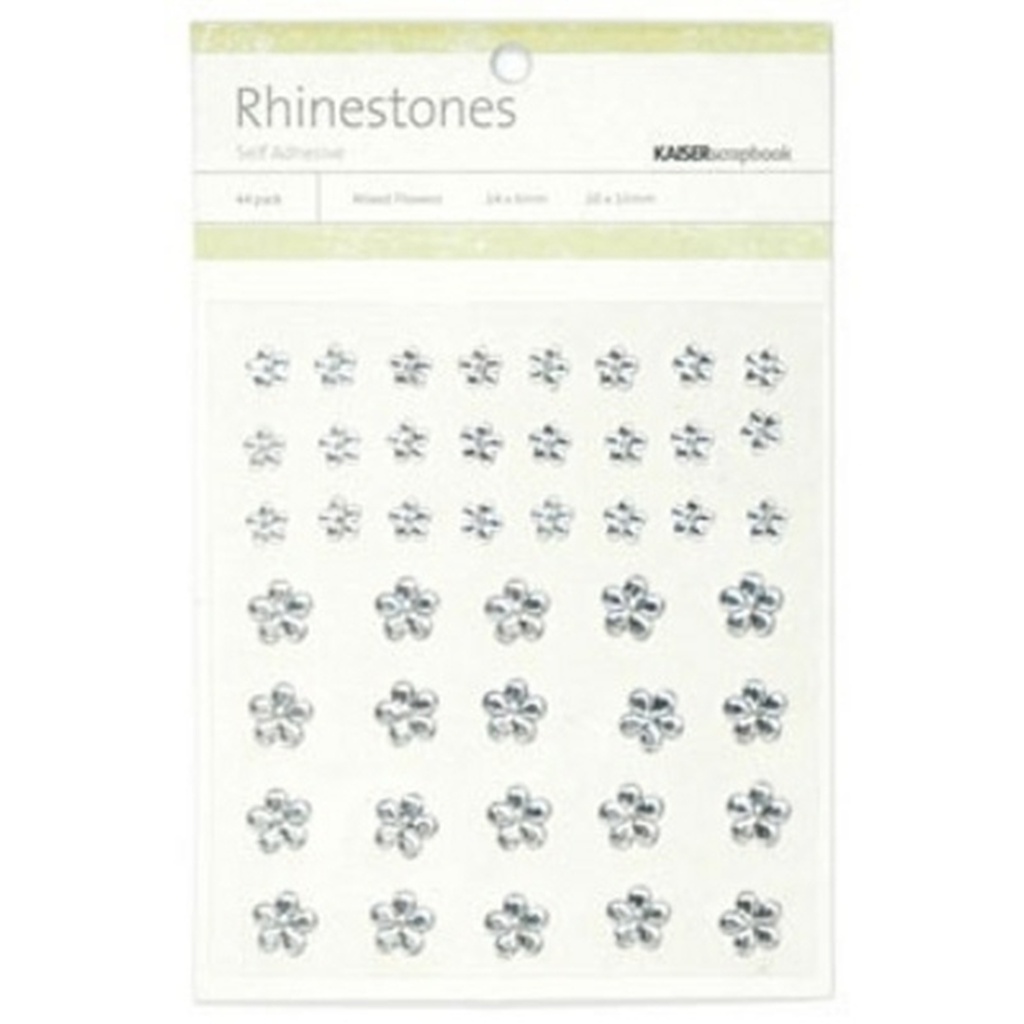 Flower Rhinestones-Silver     