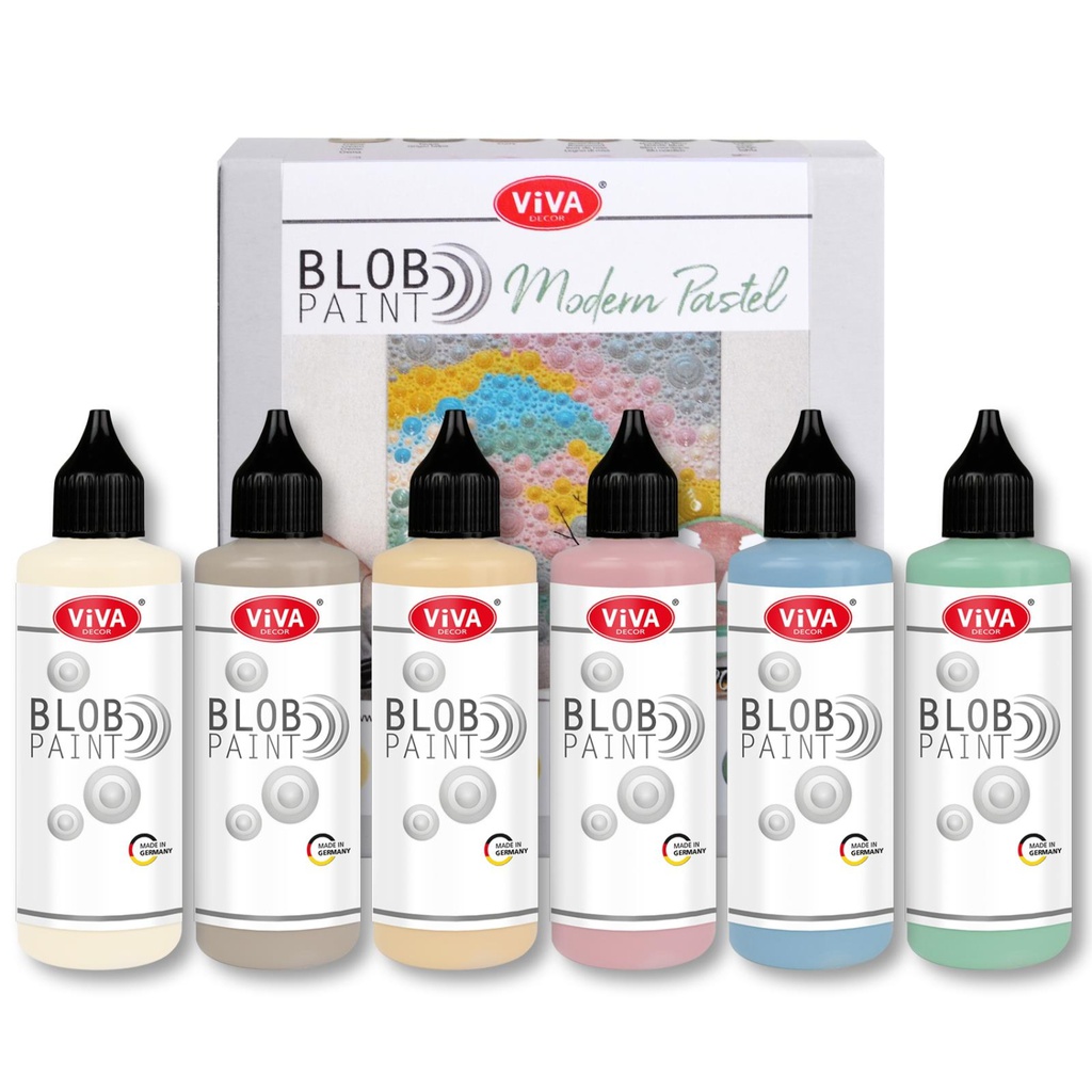 Blob Paint Kit Modern Pastel 6 Paints 6 x 90 ml
