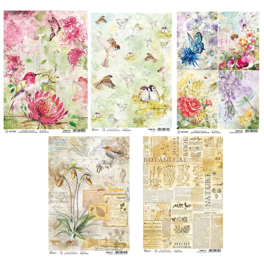Ciao Bella Paper Floral Rice Paper Selection (5 Designs)