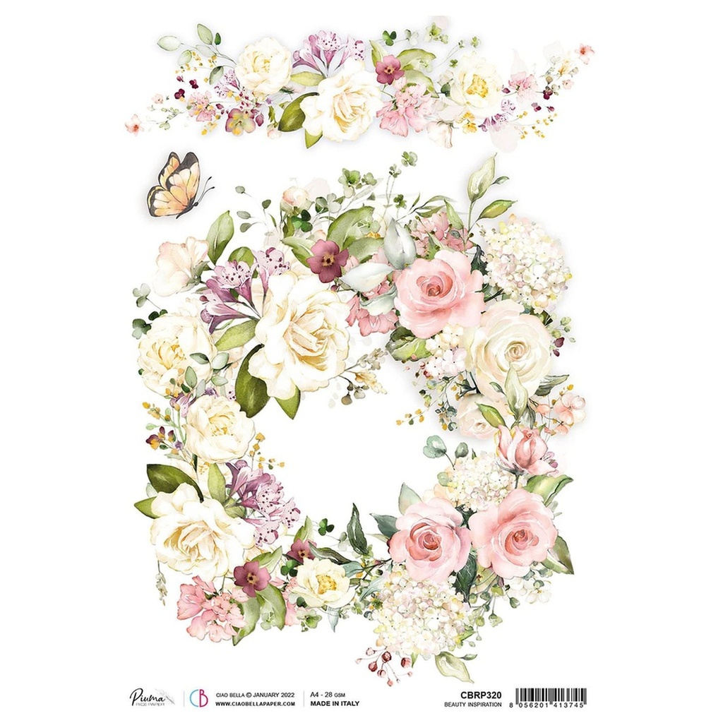 Ciao Bella Paper - Beauty Inspiration A4 rice paper (SINGLE Sheet)