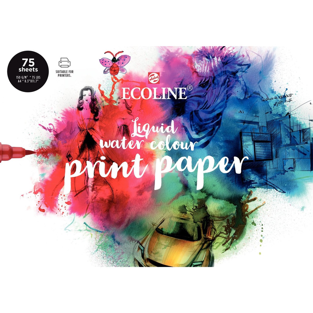 Ecoline Liquid Watercolour Printer Paper - 75 Sheets