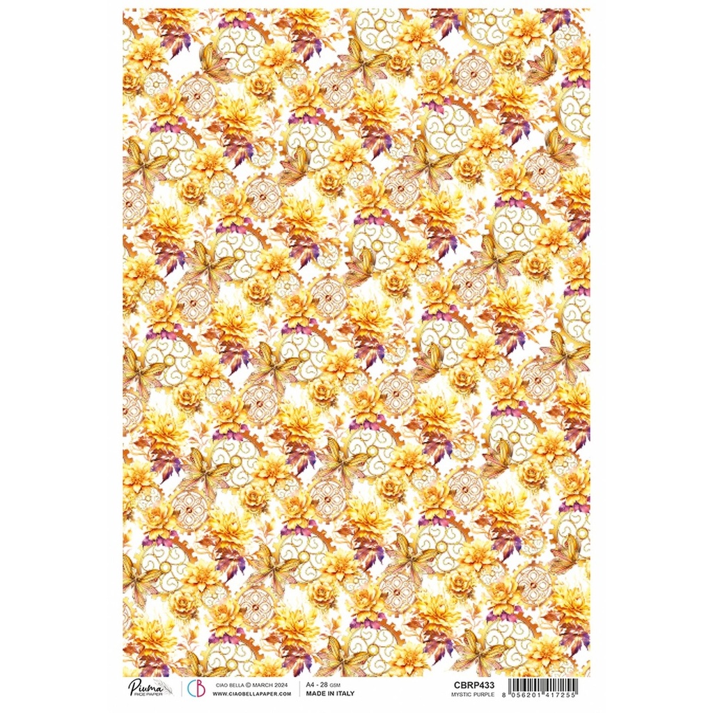 Ciao Bella Paper - Mystic Purple A4 rice paper (SINGLE Sheet)