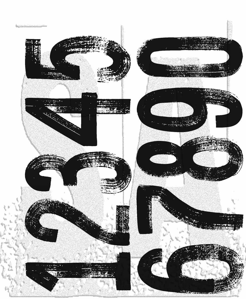 Tim Holtz - Stampers Anonymous Cling Stamps - Paint By Number