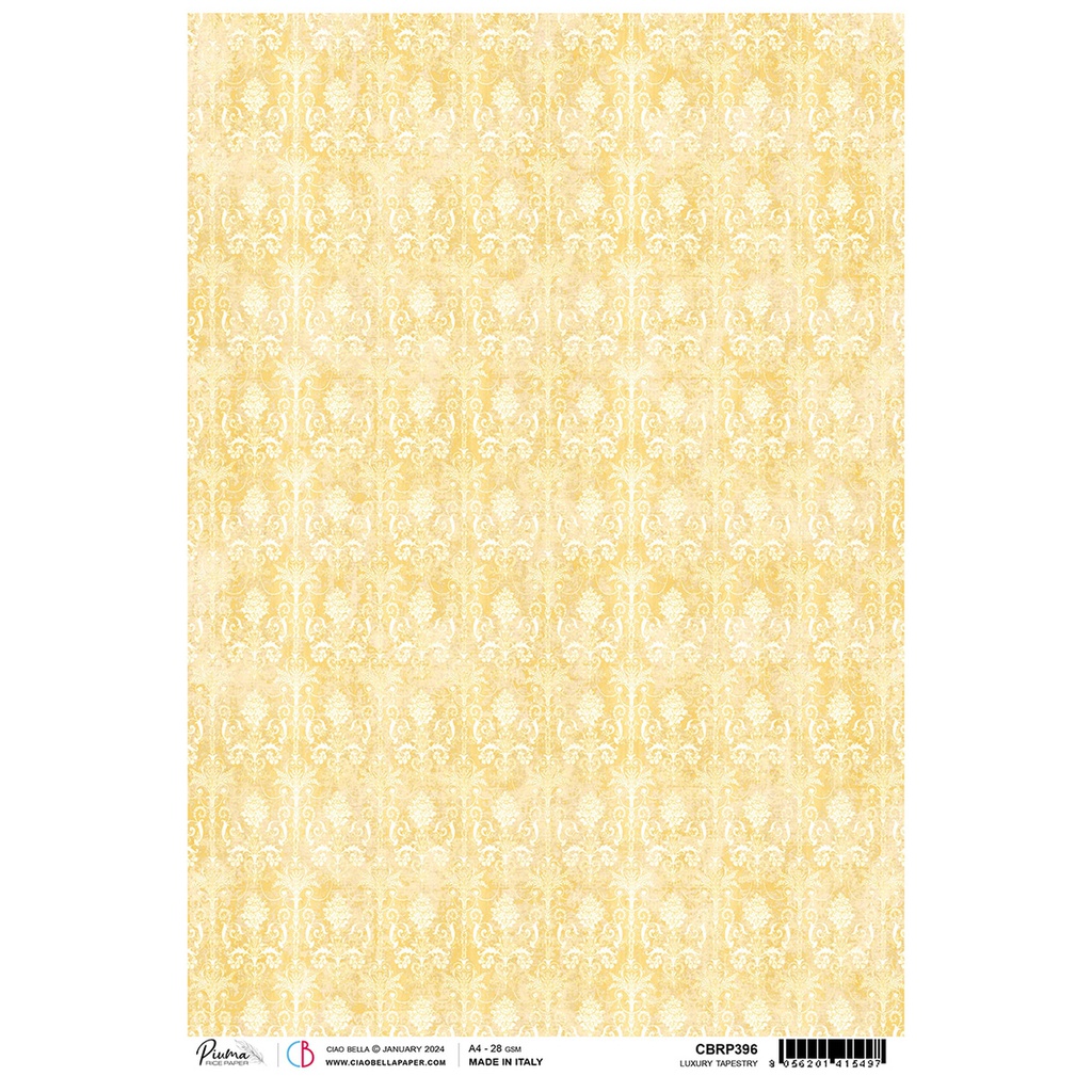 Ciao Bella Rice Paper A4 Piuma Luxury Tapestry (5 sheets)