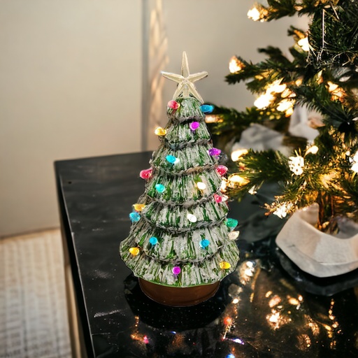 Christmas Vintage Tree with Base, Plastic Pegs and Lamp Fitting (carton of 4)