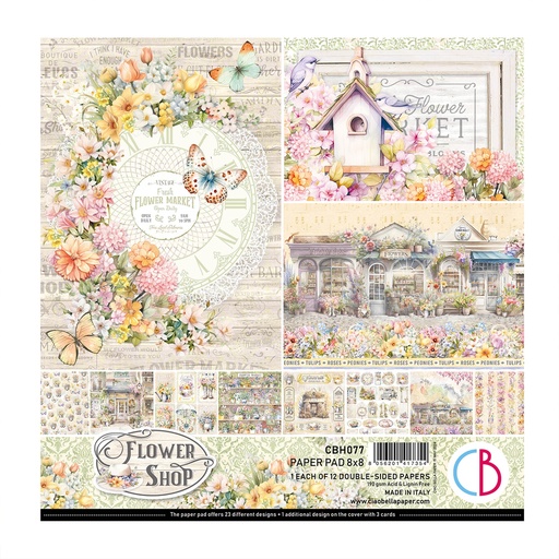Ciao Bella Paper - Flower Shop - 8"x8" Paper Pad 
