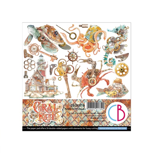 Ciao Bella Paper - Coral Reef - 6"x6" Fussy Cut Pad 