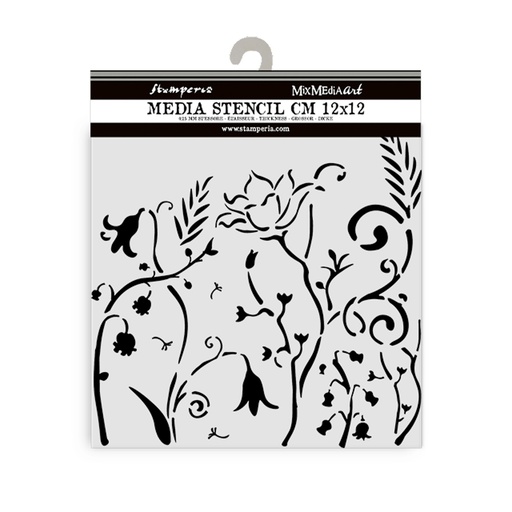 Stamperia - Hidden Grove - Flowers Stencil (12cmx12cm)