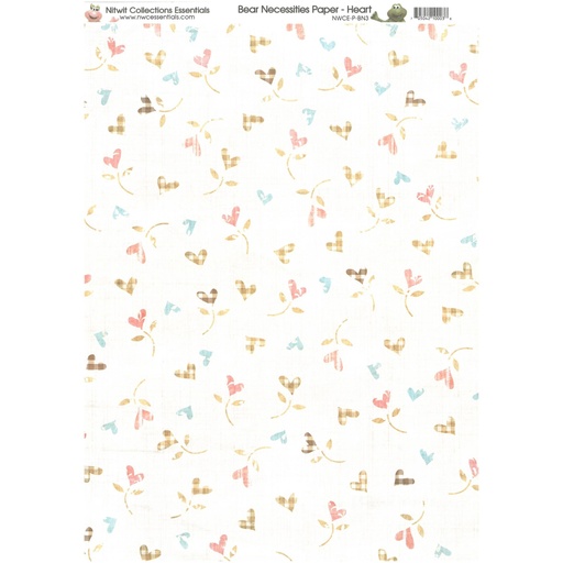 Nitwits Bear Necessities  Hearts Paper A4 pack of 10 sheets             