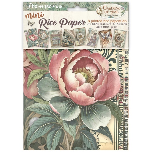 Stamperia - Gardens of Time - A6 Mini Rice Paper Selection