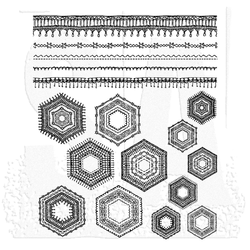 Tim Holtz - Stampers Anonymous Cling Stamps - Patchwork Pieces