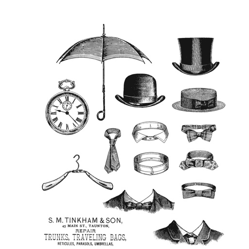 Tim Holtz - Stampers Anonymous Cling Stamps - Distinguished