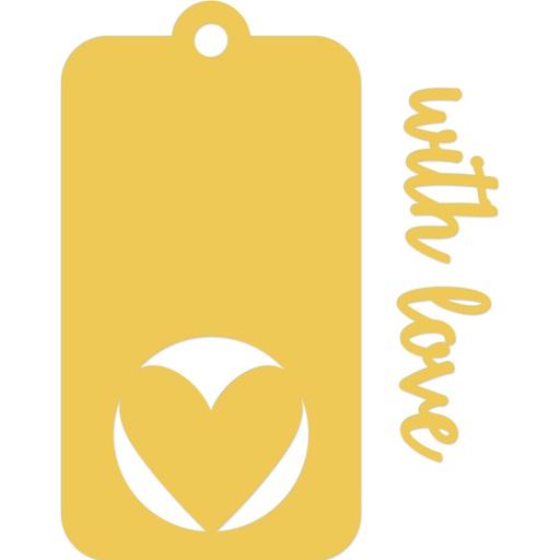 Decorative Die With Love tag