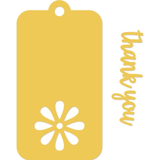 Decorative Die Thank you Tag