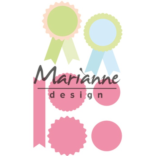 Marianne Designs - Rosettes & Labels die set