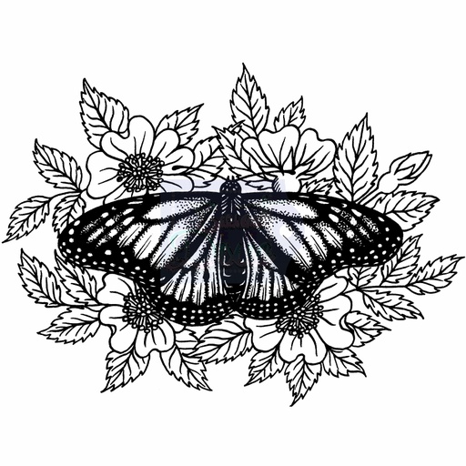 Sweet Dixie Monarch on Wild Roses