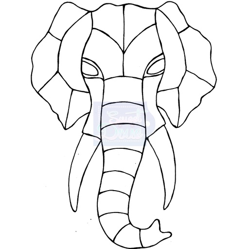 Sweet Dixie Zendoodle Elephant Head by Lindsay Mason