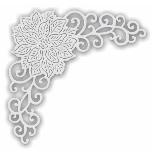Sweet Dixie Poinsettia Swirl Corner die set