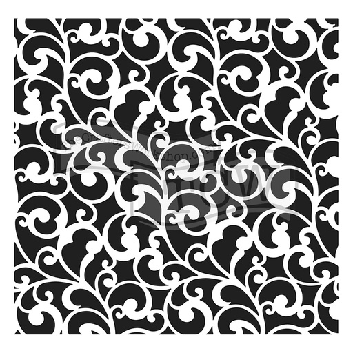 6x6 Stencil Endless Swirls