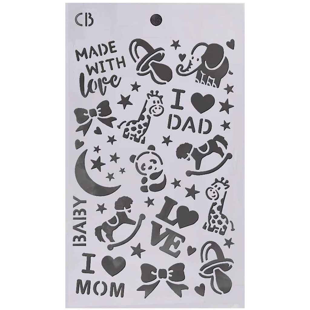 Ciao Bella Toy Shop Stencil Mix 5"X8"– Triple Layer Set (3 Unique Designs)