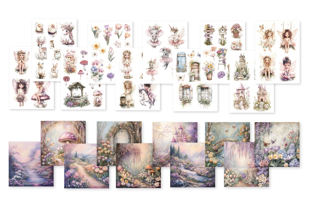 DDBD Collage Paperset Woodland Springs