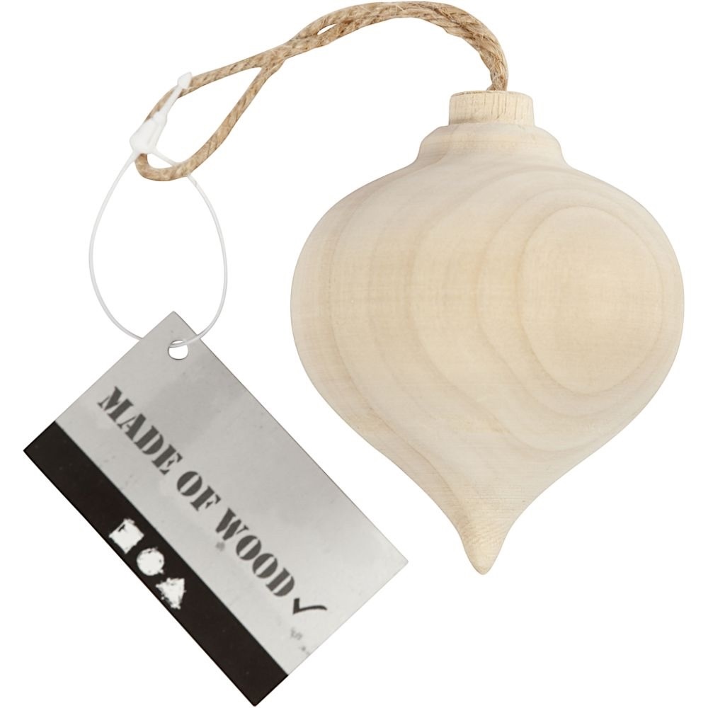 Creativ - Wooden Teardrop Ornament