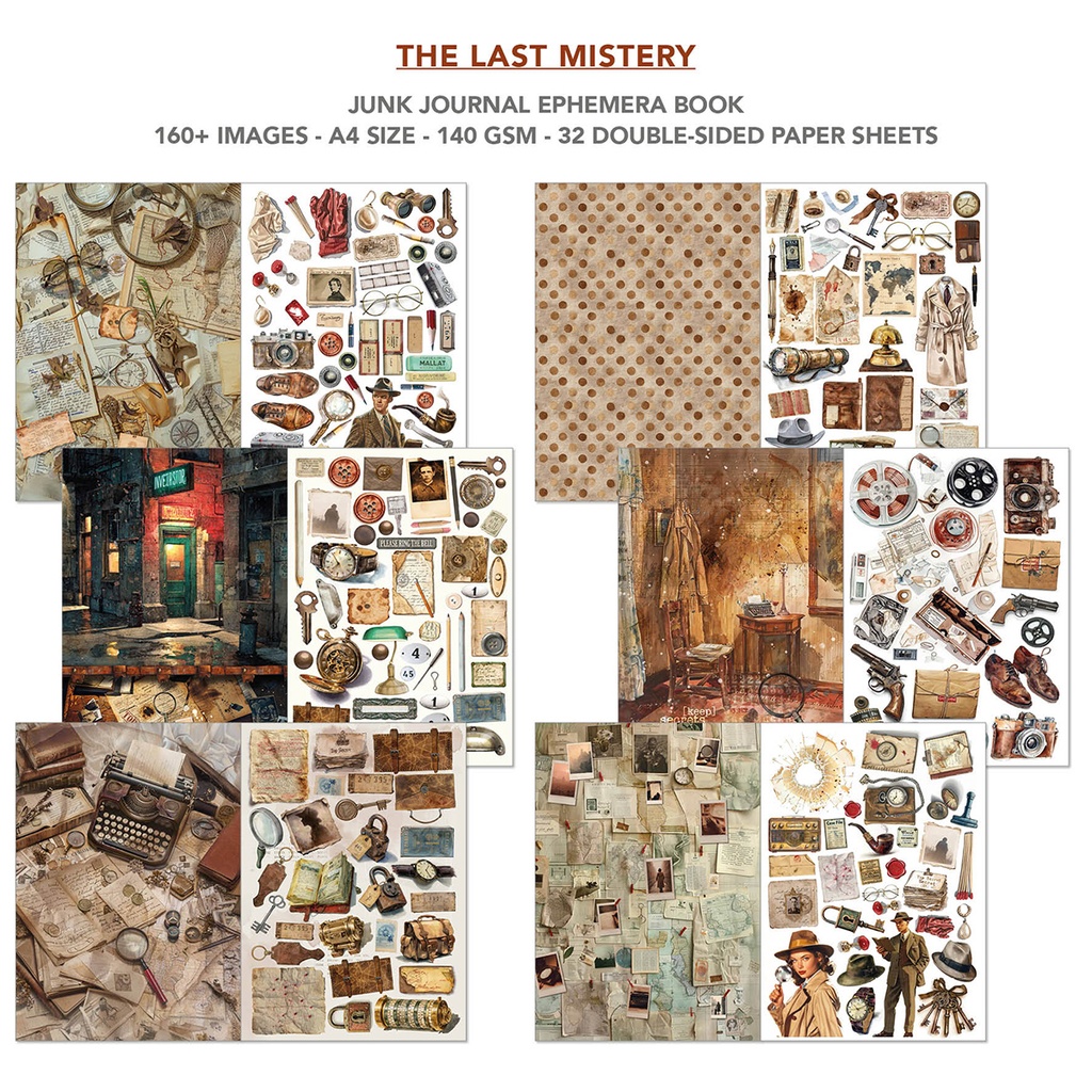 Ciao Bella Paper - The Last Mystery - Junk Journal & Ephemera Book 