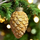 Pinecone Bauble w/cap-wire (Carton of 12)