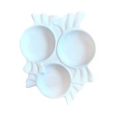 Sweetie 3pot Condiments Serving Tray (Carton of 6)